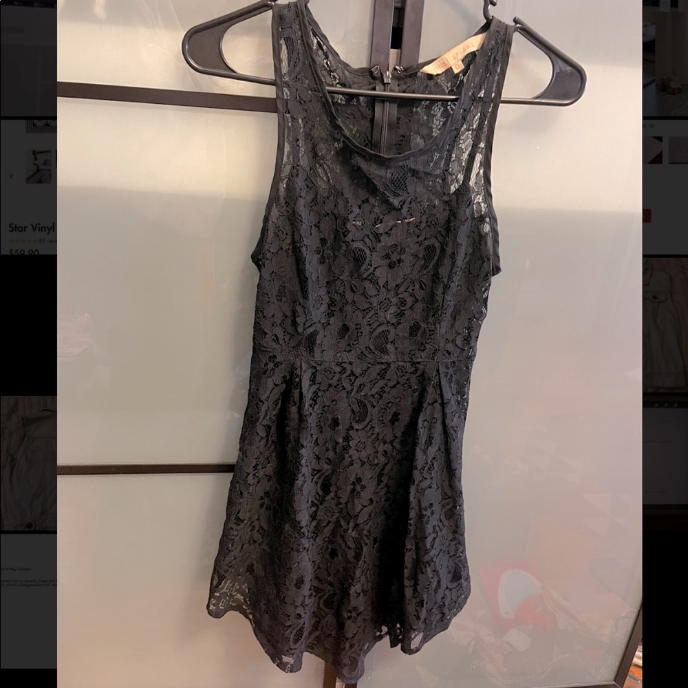 Urban Outfitters black lacy goth skater hem dress